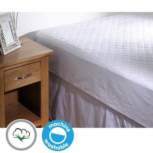 100% Cotton Quilted Mattress Protector 35cm Wall
