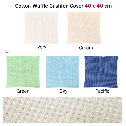 Cotton Waffle Cushion Cover 40 x 40 cm