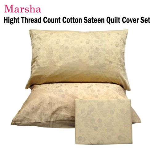 Marsha High Thread Count Cotton Quilt Cover Set
