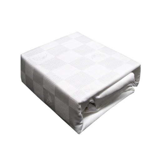Waffle White High Thread Count Cotton Quilt Cover Set Queen