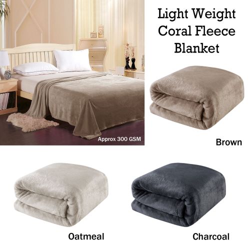 Luxury Light Weight Coral Fleece Blanket