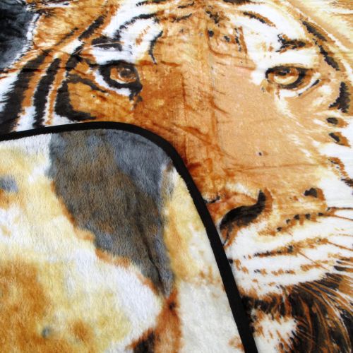 400gsm Soft 3D Animal Print Faux Mink Blanket Queen 200x240 cm