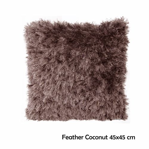 Assorted Fluffy Faux Fur Square Filled Cushion