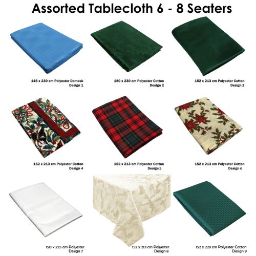 Assorted Jacquard Tablecloth 6 - 8 Seaters