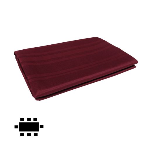 Burgundy Stripes Polyester Table Cloth 152 x 259cm