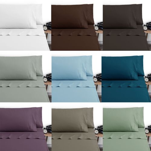 250TC Polyester Cotton Sheet Set Single by Artex