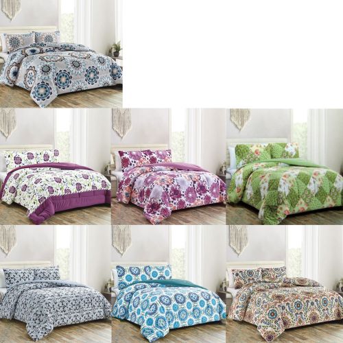 3 Pce Light Weight Microfiber Comforter Set Padini Queen/King by Hotel Living