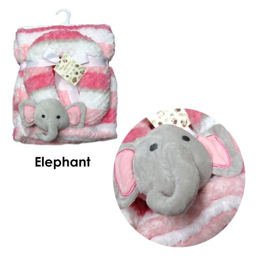 My Pet Blankie Elliot the Elephant Plush 3-in-1 Throw for Baby and Toddlers 
