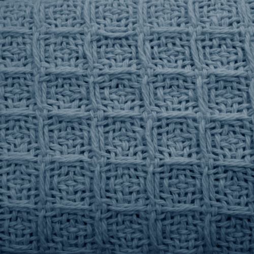 300GSM 100% Cotton Waffle Blanket Dusk Blue