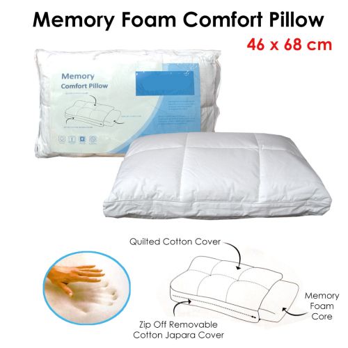 Memory Foam Comfort Pillow 46 x 68 cm