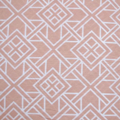 Geometric Pattern Printed Quilt Cover Set Peach Nzeppel by Artex