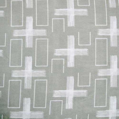 Geometric Pattern Printed Quilt Cover Set Silver Crosses by Artex