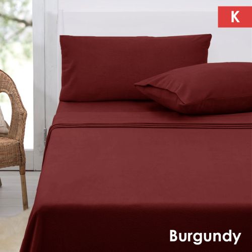 Hotel Collection Platinum Hotel Quality Embossed King Sheet Set w/ 4 Pillow Cases Burgundy Red 