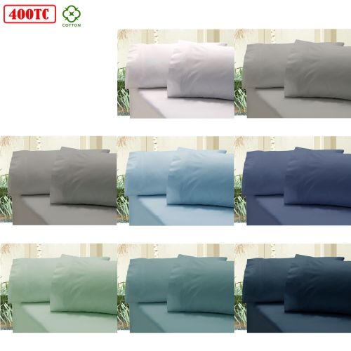 Revive 400TC Cotton Sateen Combo Fitted Sheet Set King Single (No Flat)
