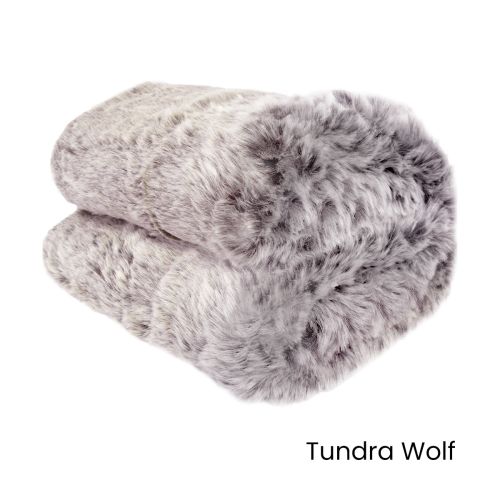 Sia Luxury Range Faux Fur Throw Rug 127 x 152 cm