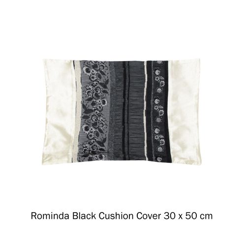 Rominda Black Retangular Cushion Cover by Manhattan