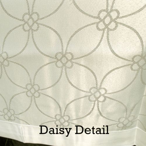 Daisy Ecru Luxury Jacquard Tablecloth 150 x 270 cm
