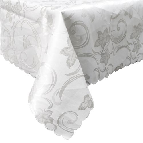 Deco White Luxury Jacquard Tablecloth 150 x 220 cm