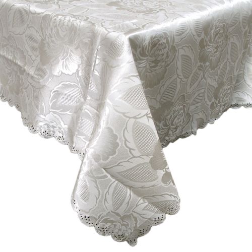 Rose Ivory Luxury Jacquard Tablecloth 140 x 180 cm