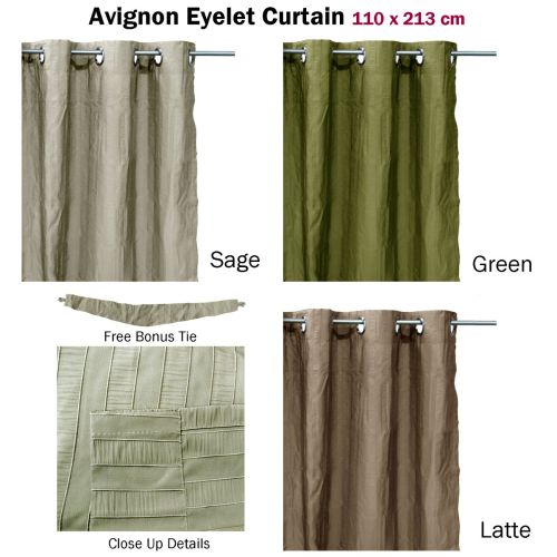 One Piece of Avignon Unlined Eyelet Curtain 110 x 213cm