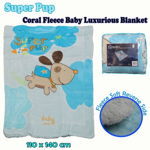 Baby Luxurious Coral Fleece Blanket - Super Pup by Elements