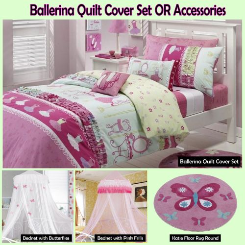 BALLERINA Pink Quilt Cover Set by Jiggle & Giggle
