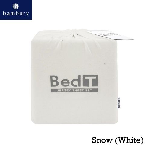Jersey Knit Sheet Set Snow (White) by Bed T