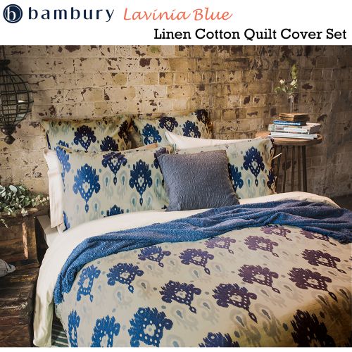 Linen Cotton Quilt Cover Set Lavinia by Bambury