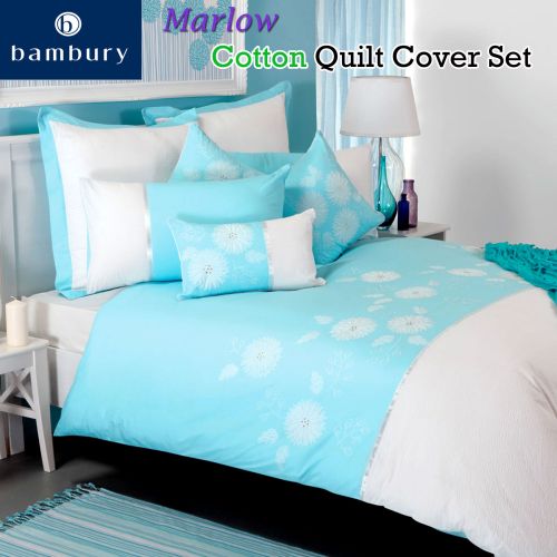 Marlow Embellished Cotton Quilt Cover Set by Bambury
