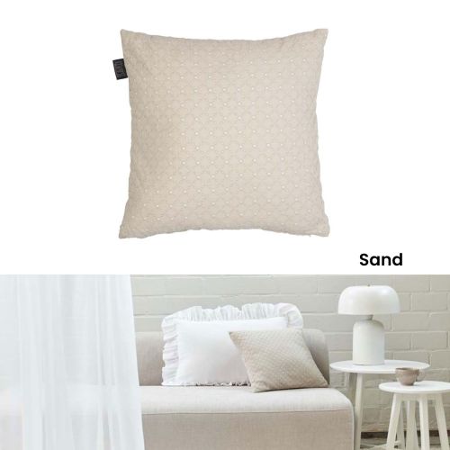 Chelsy Cotton Cover Square Filled Cushion 40cm x 40cm by Bedding House