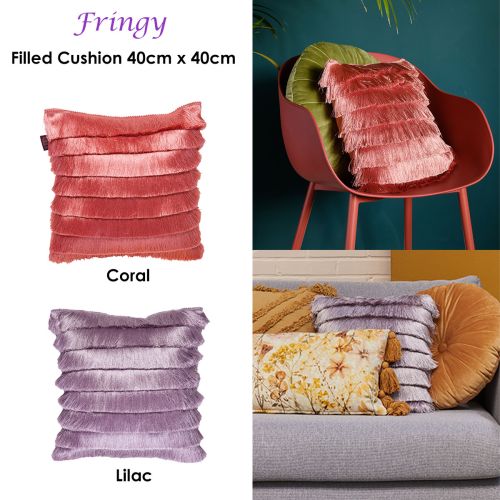 Fringy Luxury Filled Cushion 40 x 40 cm by Bedding House