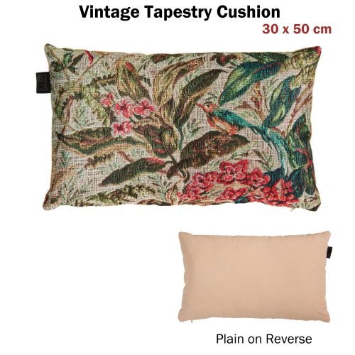 Vintage Tapestry Filled Cushion 30 x 50 cm by Bedding House