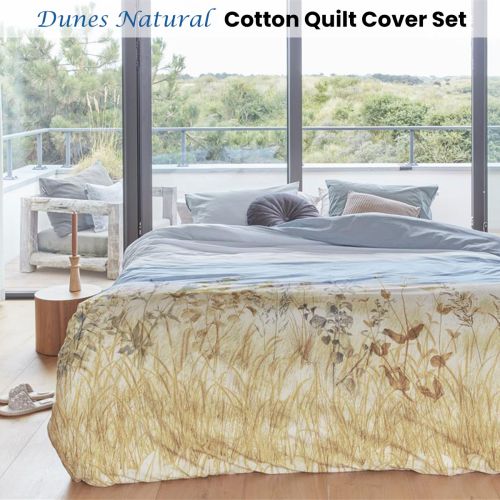 Dunes Natural Cotton Quilt Cover Set by Bedding House