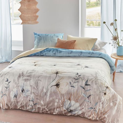 Isabelle Light Blue Cotton Sateen Quilt Cover Set by Bedding House