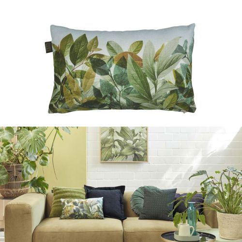 Olinda Blue Green Oblong Filled Cushion 30cm x 50cm by Bedding House