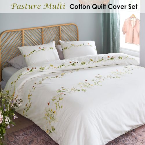 Pasture Multi Cotton Quilt Cover Set by Bedding House