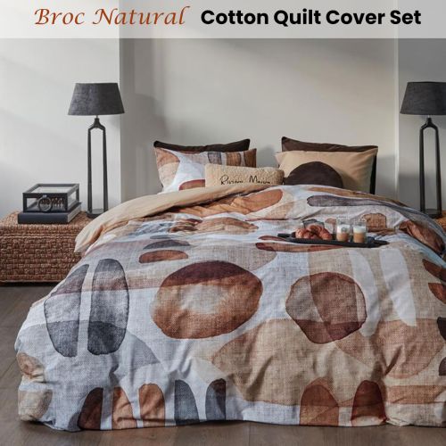 Broc Natural Cotton Quilt Cover Set by Bedding House