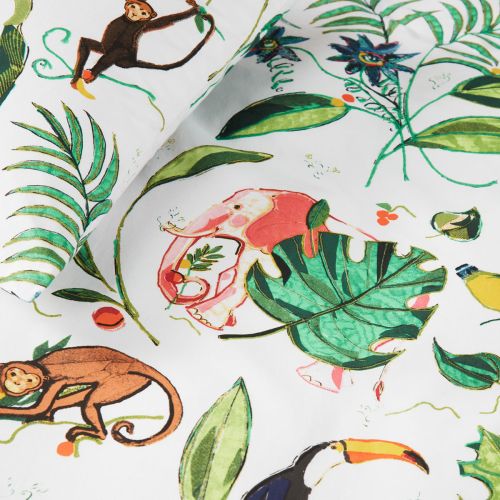 Crazy Jungle Multi Cotton Quilt Cover Set by Bedding House
