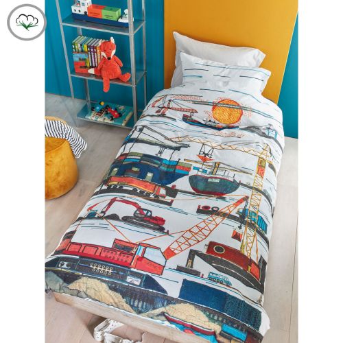 Seaport Multi Cotton Quilt Cover Set Single by Bedding House