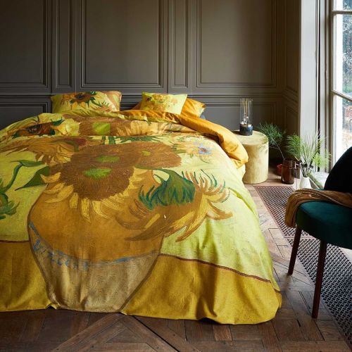 Van Gogh Tournesol Yellow Cotton Sateen Quilt Cover Set by Bedding House