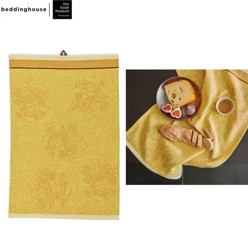 Van Gogh Tournesol Yellow Tea Towel 50 x 70 cm by Bedding House
