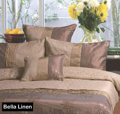 Bella Quilt Cover Set Linen Queen by Phase 2