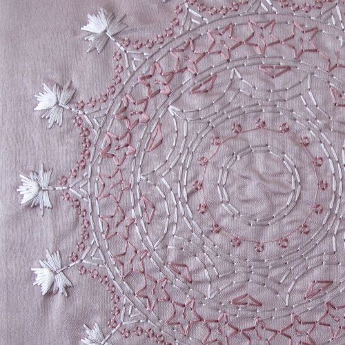 3 Pce Medallion Mauve Embroidered Quilt Cover Set by Belmondo
