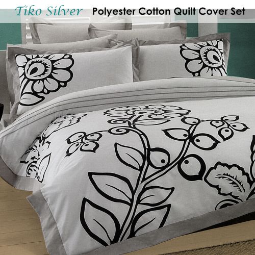 Tiko Polyester Cotton Quilt Cover Set Queen by Belmondo