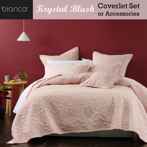 Krystal Blush Coverlet Set by Bianca