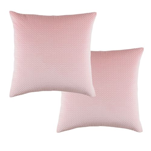 Pair of Elin Dusty Pink  European Pillowcases by Bianca