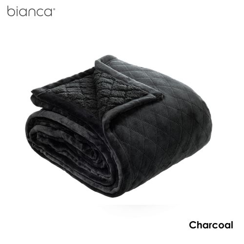 Mansfield Blanket Charcoal by Bianca