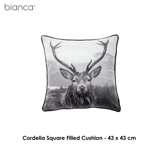 Alpine Coordinate Velvet Square Cushion by Bianca