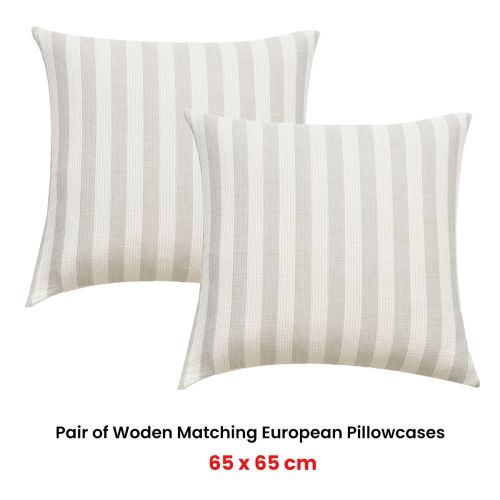Pair of Woden European Pillowcases by Bianca