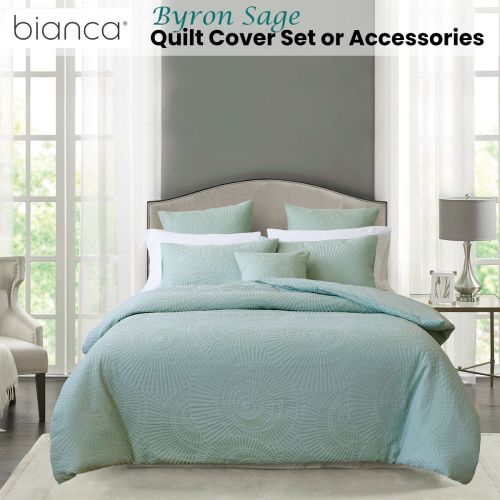 Byron Sage Quilt Cover Set by Bianca